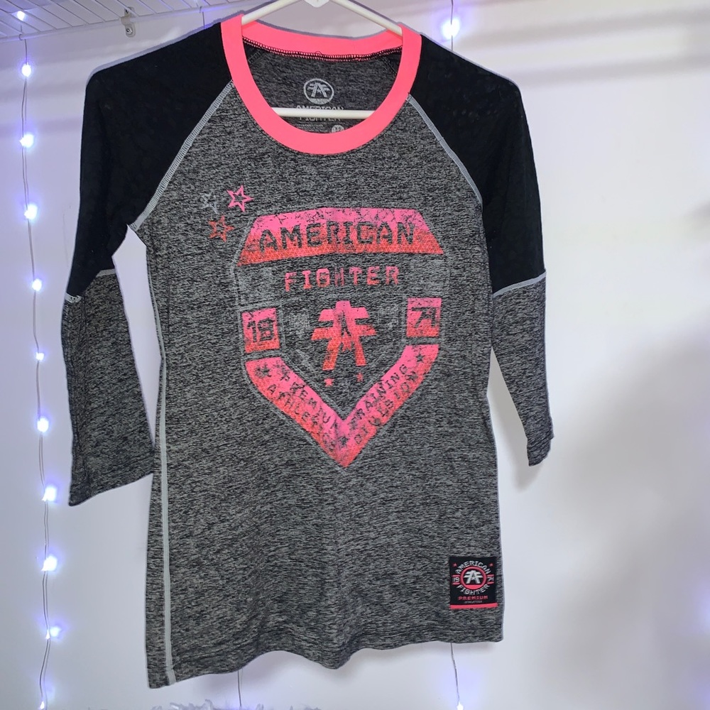 American fighter shirt 3/4 sleeves